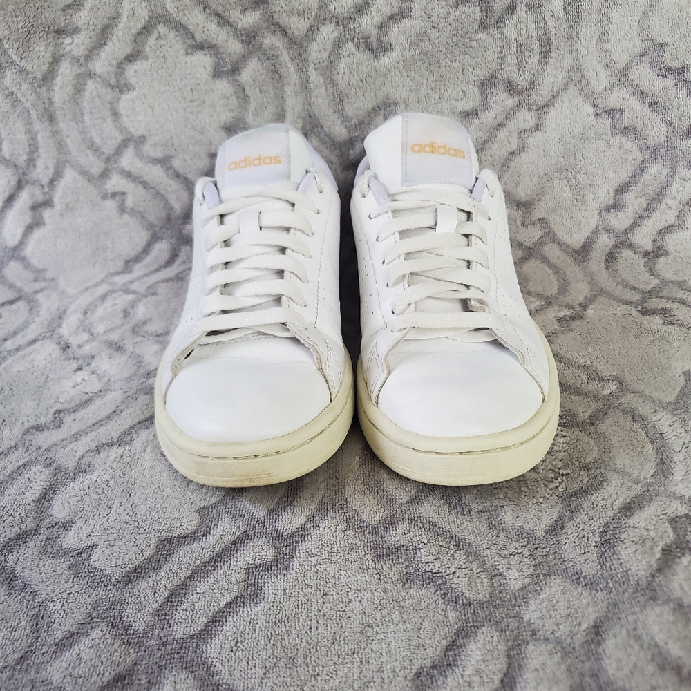 Women's Adidas White Advantage Sneakers - Picture 6 of 11
